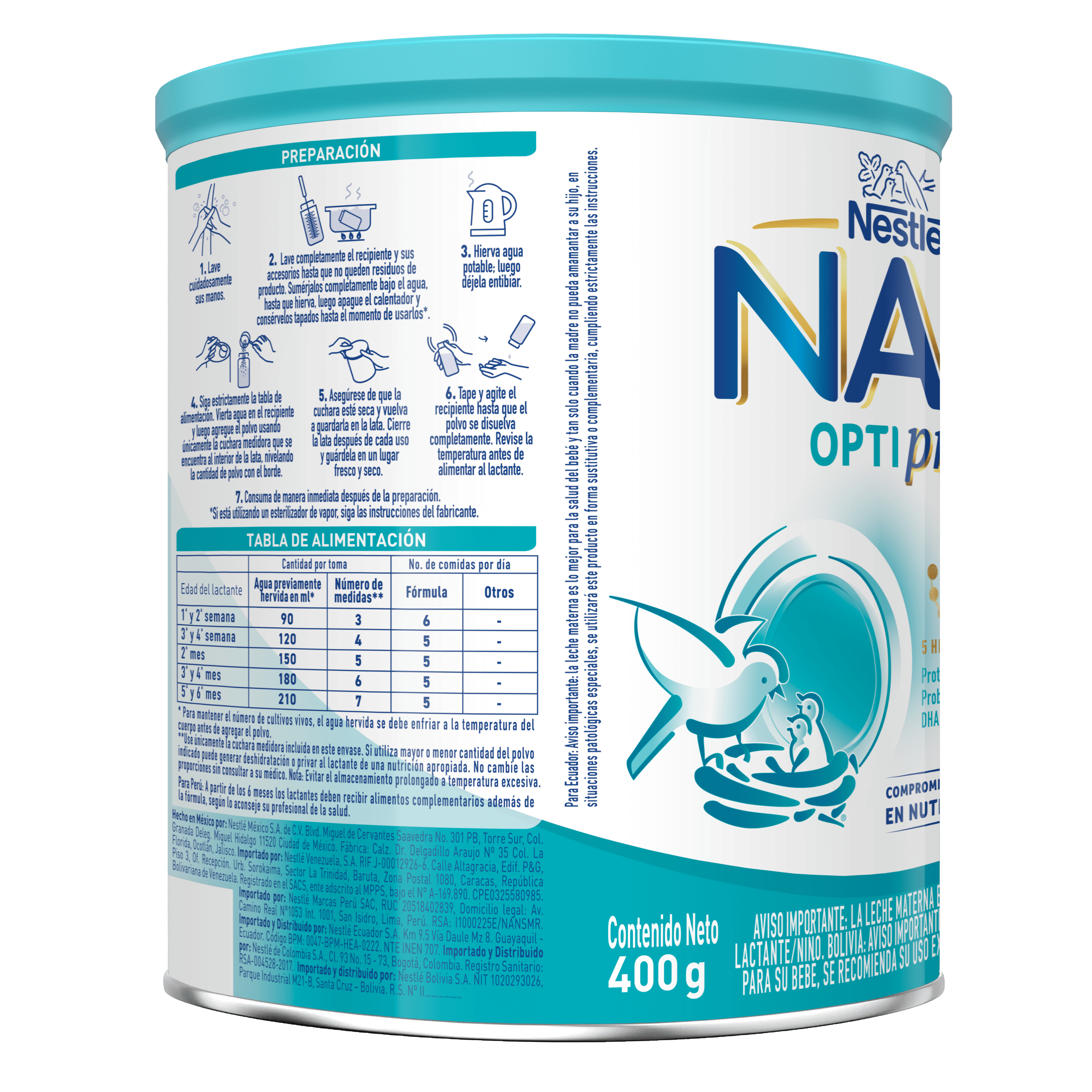 NAN® Optipro® 1 Fórmula Infantil de Inicio de 0 – 6 meses