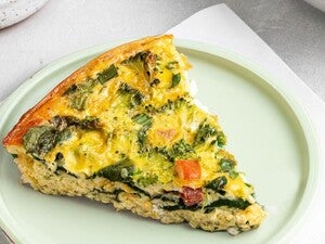 Quiche sin corteza. Idea de receta para cena.
