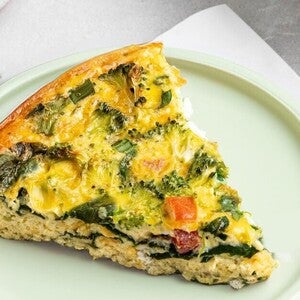 Quiche sin corteza. Idea de receta para cena.