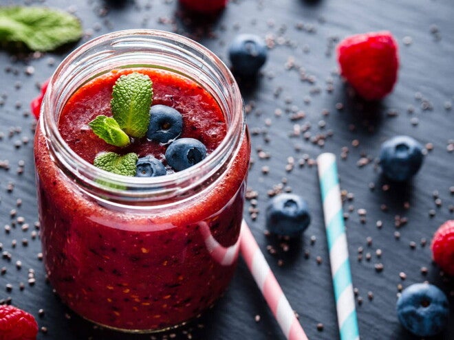 Smoothie de frutos rojos