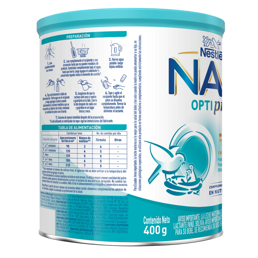 NAN® Optipro® 1 Fórmula Infantil de Inicio de 0 – 6 meses